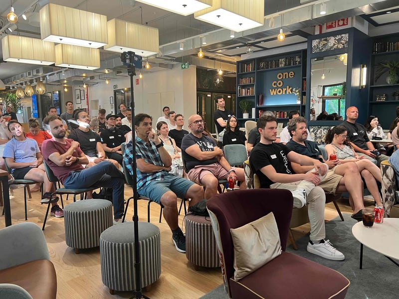 Audience watching conference talk